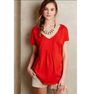 Anthropologie Porridge Elva Pleated Tee